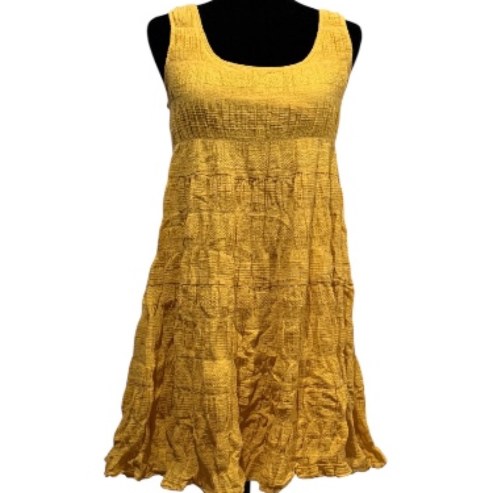 🌼 Max Studio Crinkled Textured Sundress – Size Small